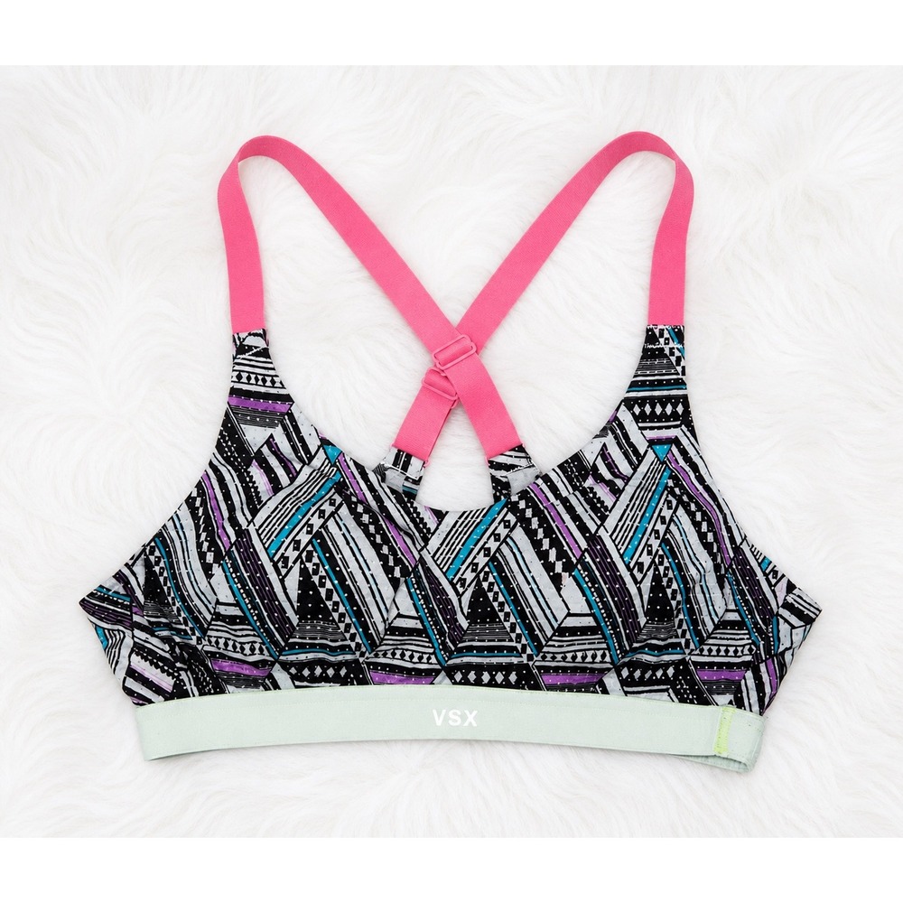 Victoria Sport VSX Sports Bra Women's Small Pink Strappy Racerback